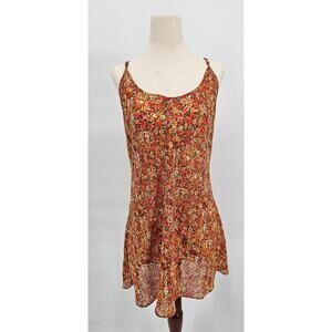 Vintage Victoria's Secret Women's M Sheer 70s Style Floral Mini Slip Dress